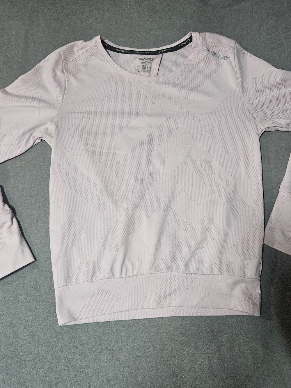 Brooks Light Pink Long Sleeve Athletic Top